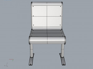 waiting room chair 1 seat 3Dモデル