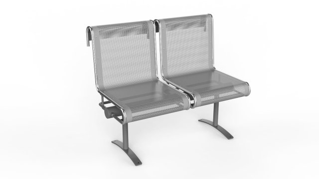 waiting room chair 2 seats Modèle 3D .c4d .max .obj .3ds .fbx .stl .blend 