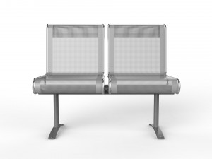 waiting room chair 2 seats Modèle 3D
