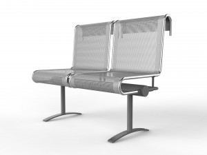 waiting room chair 2 seats Modèle 3D