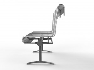 waiting room chair 2 seats Modèle 3D