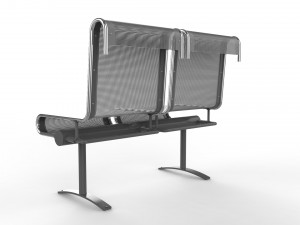 waiting room chair 2 seats Modèle 3D