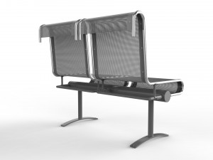 waiting room chair 2 seats Modèle 3D