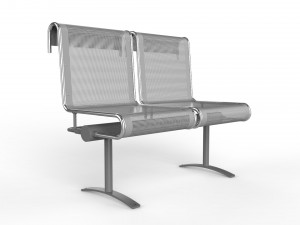waiting room chair 2 seats Modèle 3D