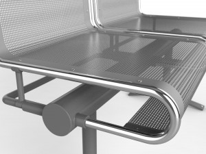 waiting room chair 2 seats Modèle 3D