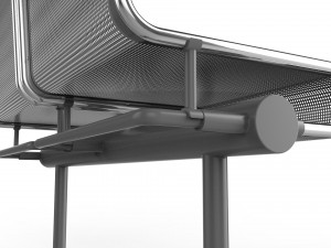 waiting room chair 2 seats Modèle 3D