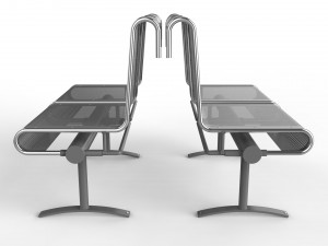 waiting room chair 2 seats Modèle 3D