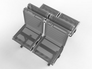 waiting room chair 2 seats Modèle 3D