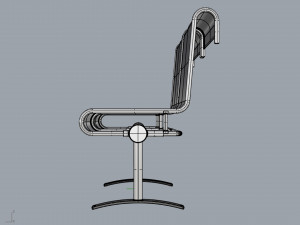 waiting room chair 2 seats Modèle 3D