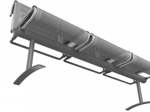 waiting room chair 3 seats 3D Model