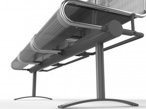 waiting room chair 3 seats 3D Model