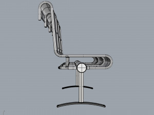 waiting room chair 3 seats 3D Model