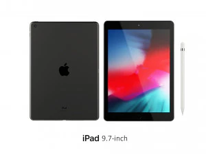 iPad 9 7 pollici grigio siderale Modello 3D