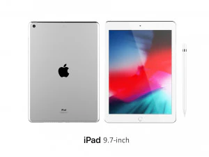 ipad 9 7-inch silver 3D Model