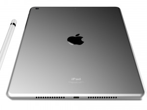 ipad 9 7-inch silver 3D 模型