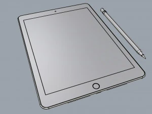 ipad 9 7-inch silver 3D Model
