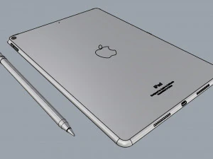 아이패드 에어 10 5인치 스페이스 그레이 3D 모델