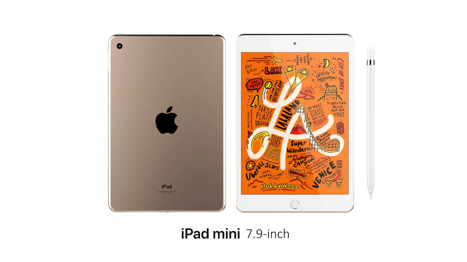 ipad mini 7 9-inch gold 3D Model .c4d .max .obj .3ds .fbx .stl .blend 