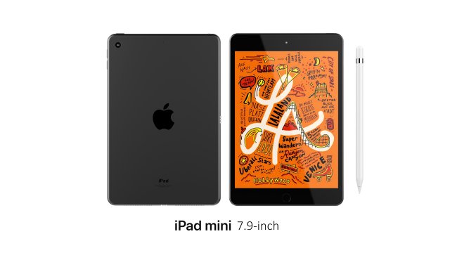 ipad mini 7 9-inch space gray 3D Model .c4d .max .obj .3ds .fbx .stl .blend 
