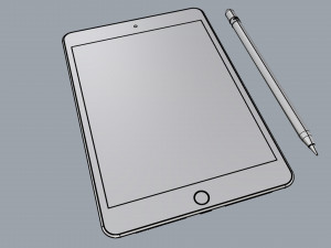 ipad mini 7 9-inch space gray 3D Model