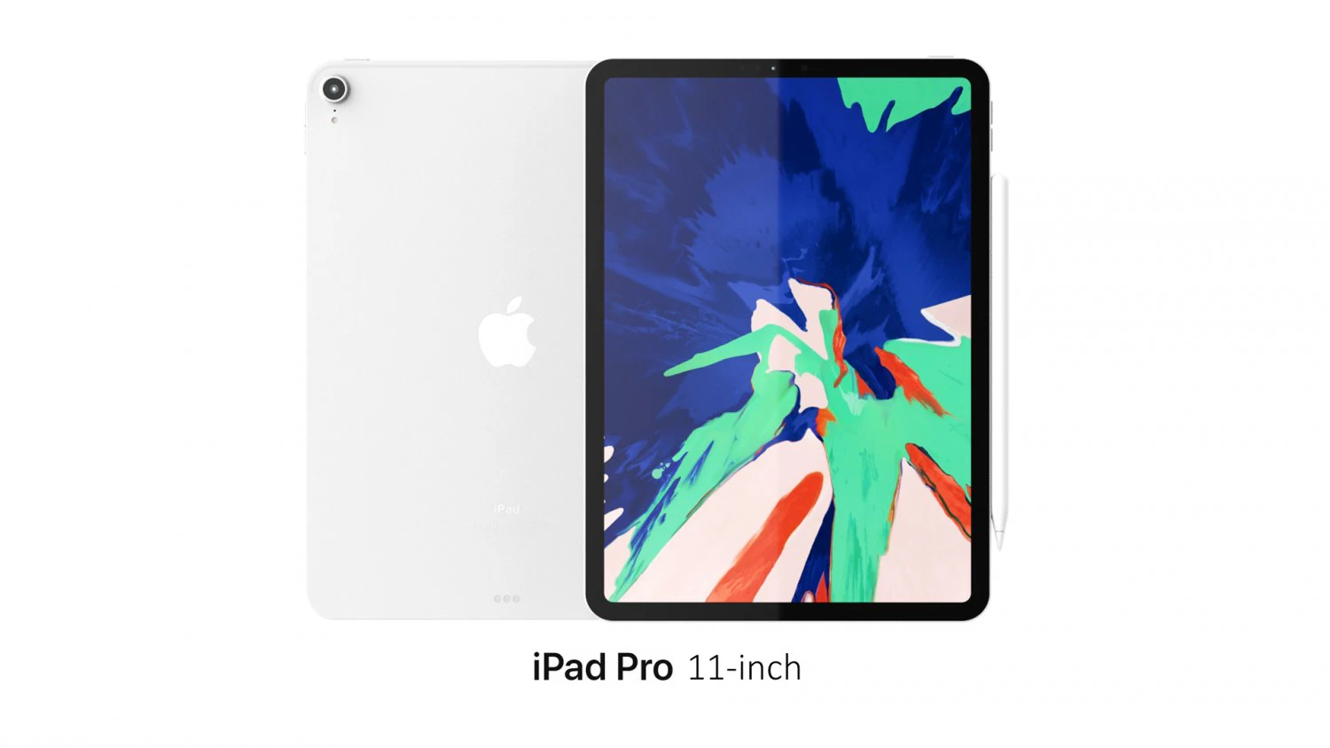 ipad pro 11-inch silver 3D Model .c4d .max .obj .3ds .fbx .stl .blend 