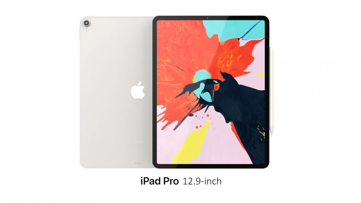 ipad pro 12 9-inch silver 3D Model .c4d .max .obj .3ds .fbx .stl .blend 
