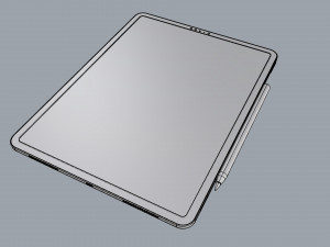 ipad pro 12 9-inch silver 3D Модель
