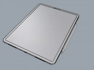 ipad pro 12 9-inch silver 3D Model