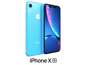 apple iphone xr blue Modèle 3D