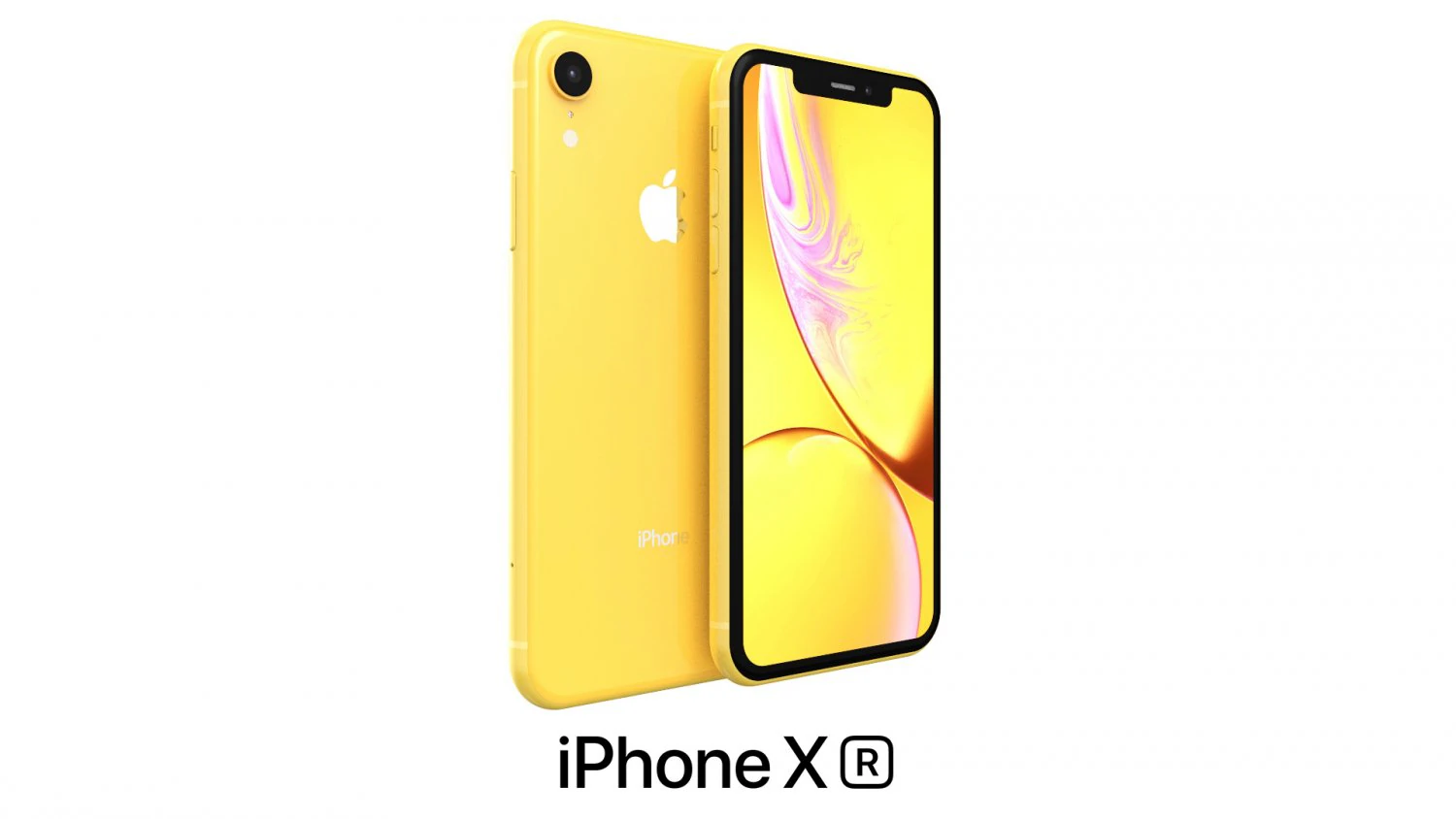 apple iphone xr yellow 3D Model .c4d .max .obj .3ds .fbx .stl .blend 