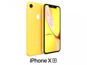 apple iphone xr yellow 3D Model
