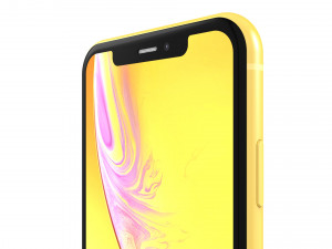 apple iphone xr yellow 3D Model