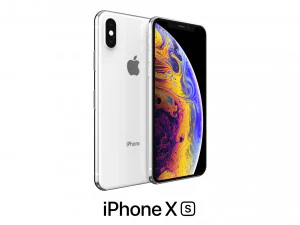 apple iphone xs white 3D Model