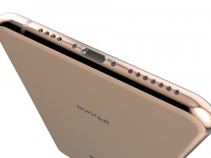 apple iphone xs max gold 3D Model