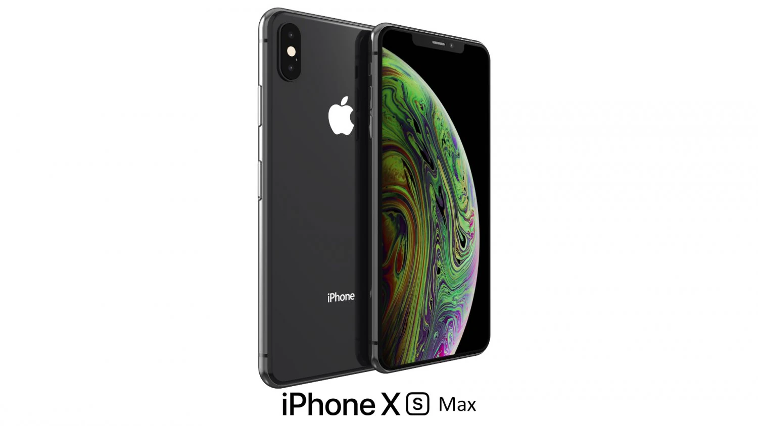 apple iphone xs max spacial grey 3D Model .c4d .max .obj .3ds .fbx .stl .blend