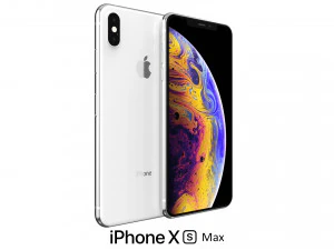 एप्पल आईफोन एक्सएस मैक्स सफेद 3D मॉडल