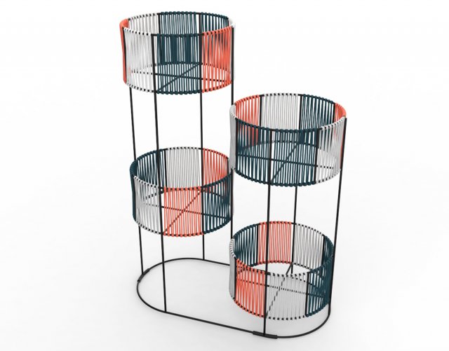 ariba woven four set tiered plant stand Modelo 3D .c4d .max .obj .3ds .fbx .stl .blend 