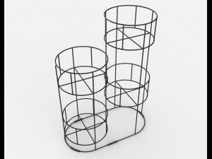 ariba woven four set tiered plant stand Modelo 3D