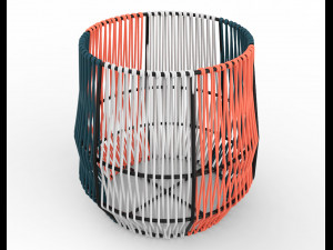 ariba woven plant stand small 3D Model