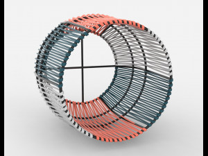 ariba woven plant stand small 3D Model