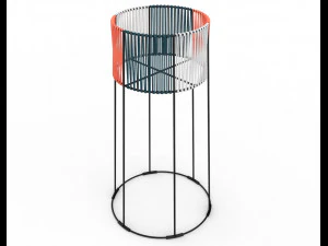 grand pot de fleurs tiss&eacute; &agrave; plusieurs niveaux ariba Modèle 3D