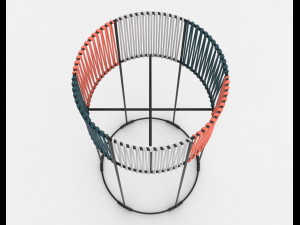 ariba woven tiered planter big Modello 3D
