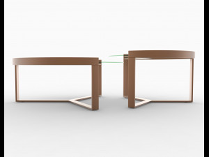 aula nesting coffee table 3D Model