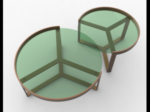 aula nesting coffee table 3D Model