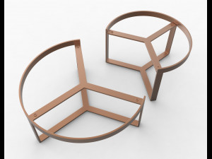 aula nesting coffee table 3D Model