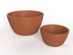 二つのボウル 3Dモデル