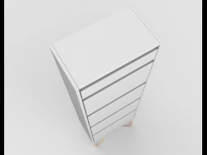 elona vanity chest of drawers 3D Model