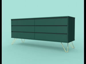 elona wide chest of drawers 3D Model