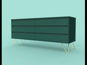 Elona brede ladekast 3D Model