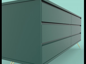 elona wide chest of drawers 3Dモデル